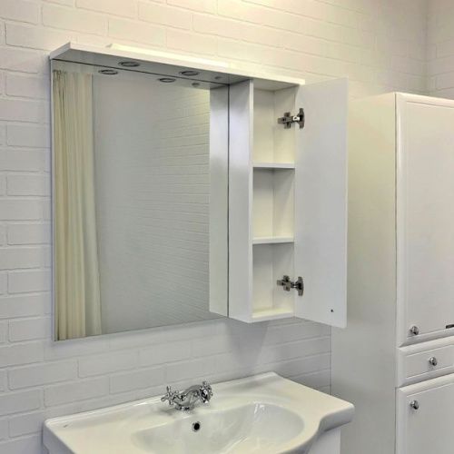 Зеркало-шкаф Comforty Сочи 00003132119CF 80х80 подвесной цвет белый - фото 4