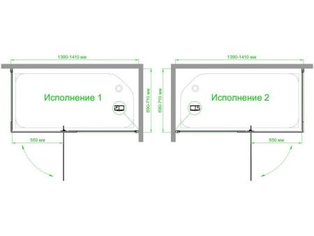 Душевой уголок Royal Bath HPVD RB7140HPVD-T-BL 140х70 стекло прозрачное профиль черный без поддона