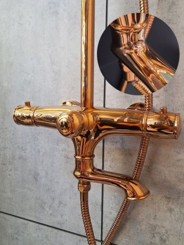 Душевая стойка AltroBagno Beatrice AltroBagnoBeatrice030403ROr настенная цвет розовое золото - фото 2