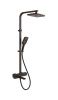 Душевая стойка Rose R1096H настенная цвет черный с термостатом