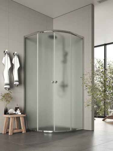 Душевой уголок Agger A01-090MCR/G 90х90 стекло матовое профиль хром без поддона - фото 2