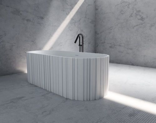 Ванна из искусственного камня Abber Stein AS9653 170х75 отдельностоящая овальная с ножками - фото 2