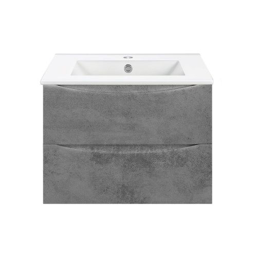 Тумба под раковину Vincea Mia VMC-2MC700BT 70х50 подвесная цвет серый - фото 3