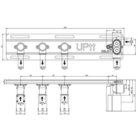 Встраиваемые части для термостатического смесителя Gessi Hi-Fi 63023#031
