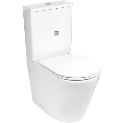 Унитаз напольный с бачком WeltWasser WW SALZBACH 011 GL-WT (10000011688) белый с сиденьем микролифт безободковый смыв торнадо - фото 2