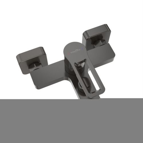 Смеситель для ванны Tokito KOBE TOK-KOB-1014 настенный вороненая сталь - фото 3