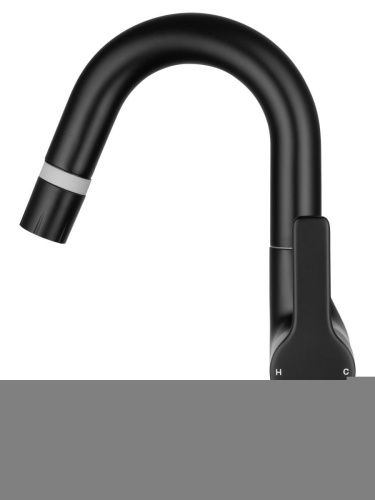 Смеситель Wonzon & Woghand WW-FE01L212-MB на раковину черный - фото 3