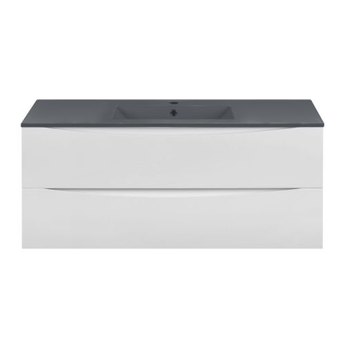 Тумба под раковину Vincea Mia VMC-2MC120GW 120х50 подвесная цвет белый - фото 4