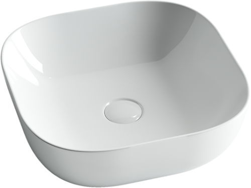 Раковина из сантехнического фарфора Ceramica Nova ELEMENT CN6010 40х40 накладная цвет белый без отверстий под смеситель - фото 2