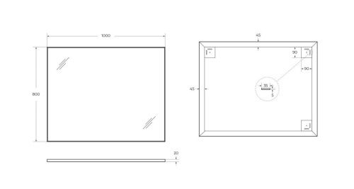 Зеркало BelBagno SPC-AL-1000-800 100х80 подвесное - фото 5