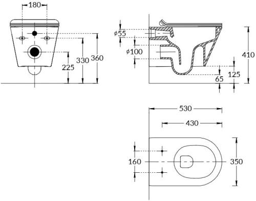 Чаша унитаза подвесная Kerama Marazzi PLAZA PLMR.wc.02 цвет белый - фото 2