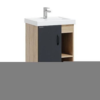 Тумба под раковину Onika Тимбер 105035 50х40 напольная цвет белый/бежевый