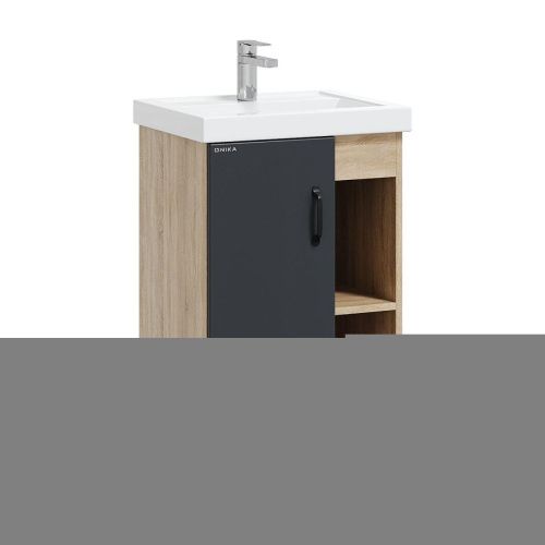 Тумба под раковину Onika Тимбер 105035 50х40 напольная цвет белый/бежевый