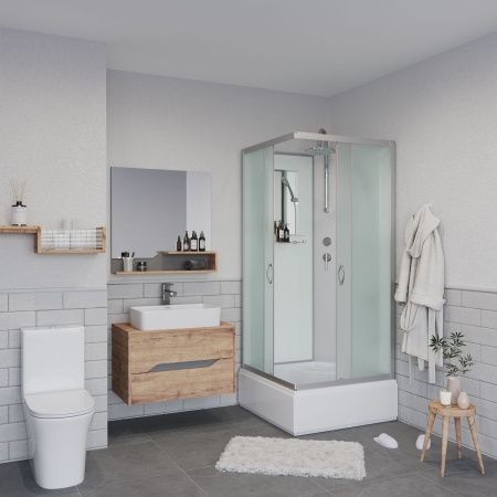 Душевая кабина Niagara Classic 11081424BKT 90х90 квадратная без крыши ориентация универсальная