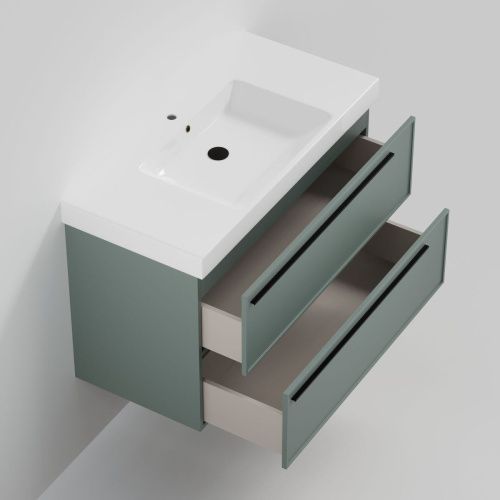 Тумба с раковиной La Fenice Elba TWIN NFNC-01-ELB-G-100-2-3-100 100х50 подвесная цвет серый - фото 2