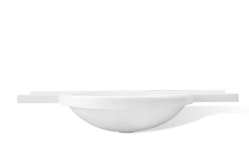 Раковина из искусственного камня Эстет Куба ФР-00014941 90х40 накладная цвет белый 1 отверстие под смеситель - фото 3