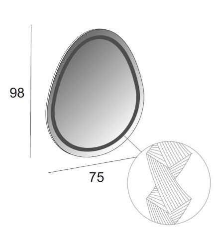 Зеркало с подсветкой Cezares 44777 80х100 подвесное - фото 5