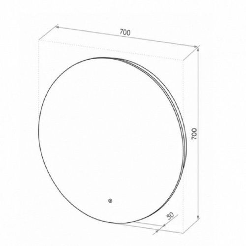 Зеркало с подсветкой Maretti GI1470R35EL 70х70 подвесное - фото 3