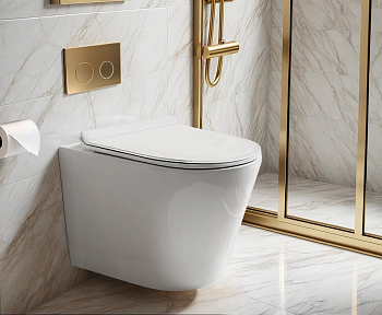 Унитаз подвесной Cerutti SPA CT10833 белый с сиденьем микролифт безободковый смыв торнадо