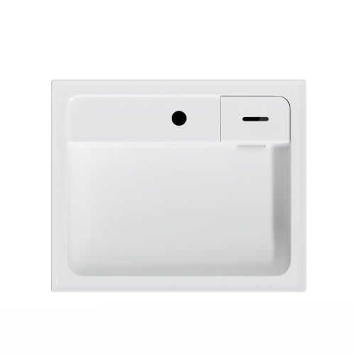 Раковина из сантехнического фарфора Am.Pm X-Joy M85WCC0601WG050 60х50 подвесная цвет белый 1 отверстие под смеситель - фото 2