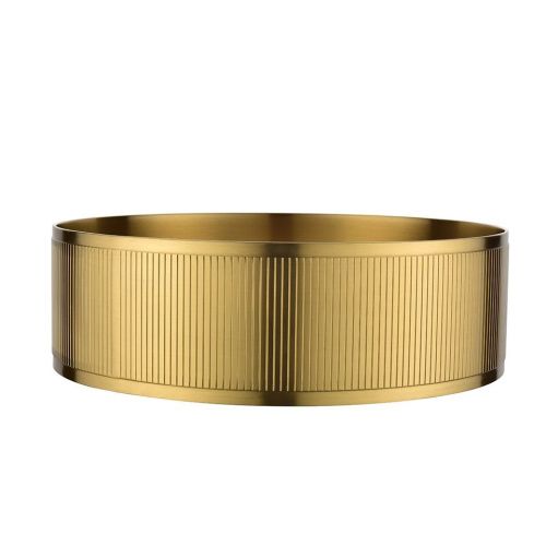 Раковина из нержавеющей стали AltroBagno Costoso AltroBagnoCostoso001005OrSp 40х40 накладная цвет золото - фото 3