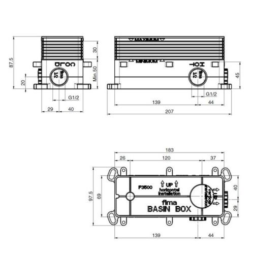 Встраваемая часть смесителя для раковины Fima Carlo Frattini F3500 - фото 2