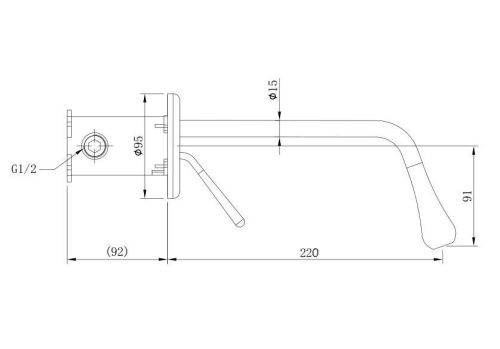 Смеситель для раковины BOCH MANN TROPFEN-MG BM8927 настенный золото - фото 4