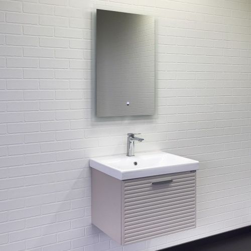 Тумба с раковиной Comforty Касабланка 00-00019249CF 60х50 подвесная цвет серый - фото 5