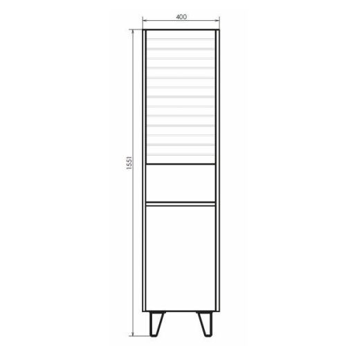 Шкаф-пенал Comforty Клеон 00-00003947CF 40х160 напольный цвет белый/бежевый - фото 2