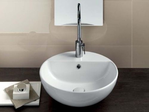 Раковина из сантехнического фаянса Hatria HAPPY HOUR YXSJ01 50х50 накладная цвет белый 1 отверстие под смеситель - фото 2