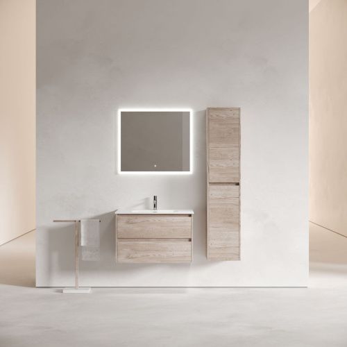 Тумба под раковину Sancos Libra LB80EG 80х50 подвесная цвет коричневый - фото 2