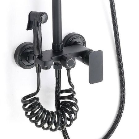 Душевая стойка D-Lin D10A06 настенная цвет черный