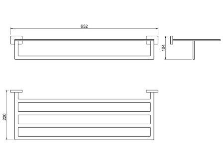 Полка в ванную комнату Aquatek ЛИБРА AQ4315MB