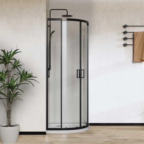 Душевой уголок Vincea City VSQ-5CT900CLB 90х90 стекло прозрачное профиль черный без поддона - фото 4