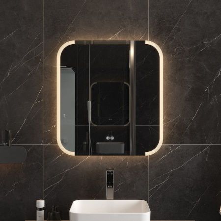 Зеркало с подсветкой и антизапотевателем Maretti Florenza FL146065P14EL 60х70 подвесное