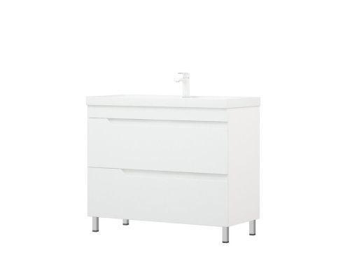 Тумба под раковину Corozo Юрма SD-00001634 100х40 напольная цвет белый - фото 5