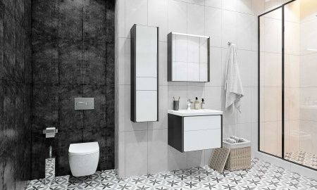 Тумба под раковину Roca Ronda ZRU9302963 60х40 подвесная цвет белый/серый