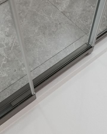 Душевая дверь Cezares MOLVENO MOLVENO-BF-3-120-C-GM-IV 120х195 стекло прозрачное профиль оружейная сталь