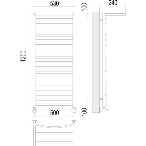 Полотенцесушитель водяной Terminus 4670078529589 55х120 хром - фото 3
