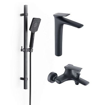 Душевая стойка Bond Cube B03-5788 настенная цвет черный