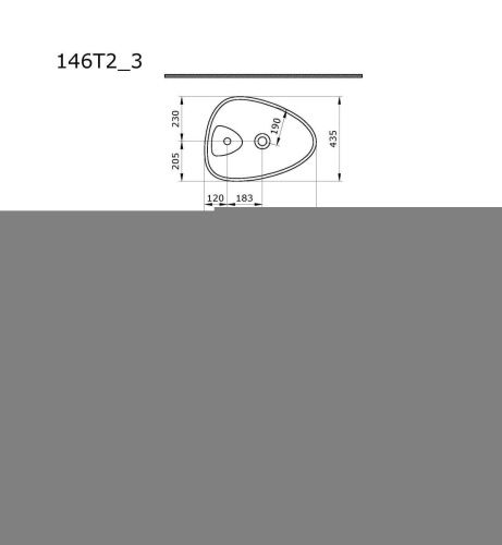 Раковина из сантехнического фарфора Ambassador Kingston 146T20003 60х40 накладная цвет белый 1 отверстие под смеситель - фото 3