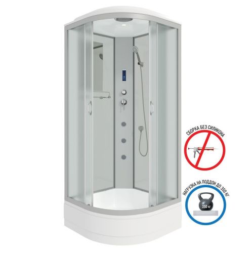 Душевая кабина Niagara Classic 33011424F 90х90 четверть круга с крышей ориентация универсальная - фото 2