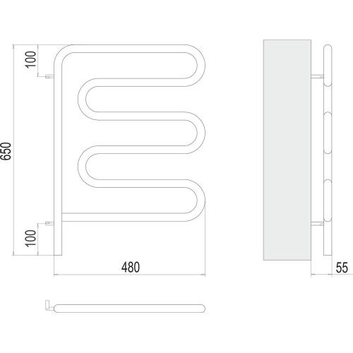Полотенцесушитель электрический Terminus 4620768883958 50х65 хром - фото 3