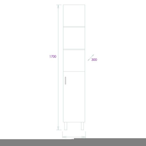 Шкаф-пенал Onika Тимбер 403067 30х30х170 напольный - фото 3