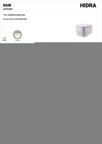 Чаша унитаза подвесная Hidra Kiub KIWR20/026 цвет черный без сиденья безободковый - фото 2