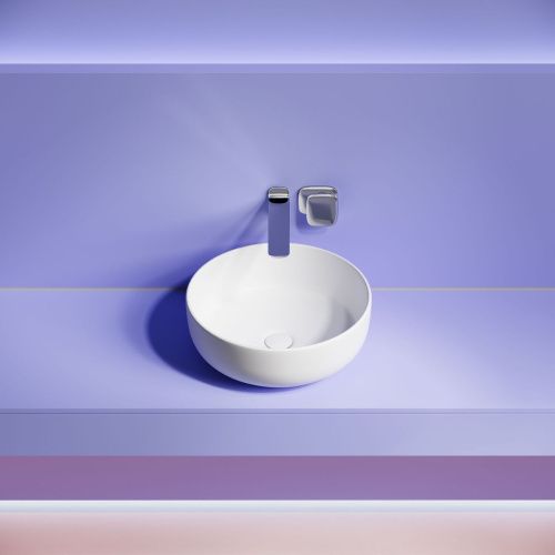 Раковина из сантехнического фарфора Ceramica Nova TAYCAN CN12003MW 40х40 накладная цвет белый без отверстий под смеситель - фото 3