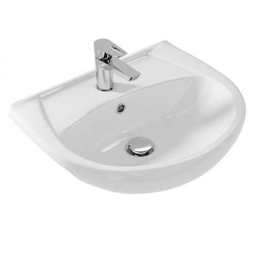 Раковина из сантехнического фарфора Onika Erica UM-ERI55/1 60х50 накладная цвет белый 1 отверстие под смеситель - фото 2