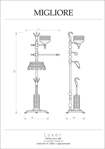 Стойка для WC и для биде Migliore Luxor 26147