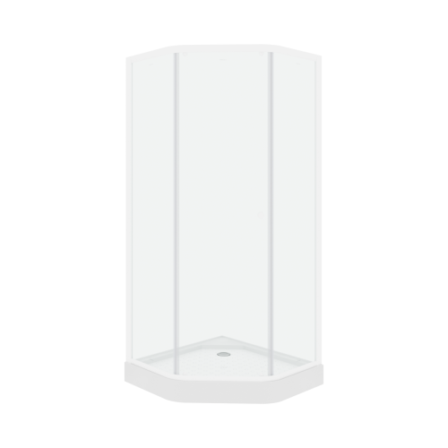 Душевой уголок Parly ZEP91 90х90 стекло прозрачное профиль белый с поддоном