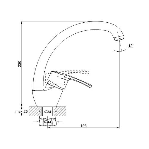 Смеситель для кухни G.Lauf 8G4 8G4-A181 на мойку хром - фото 3